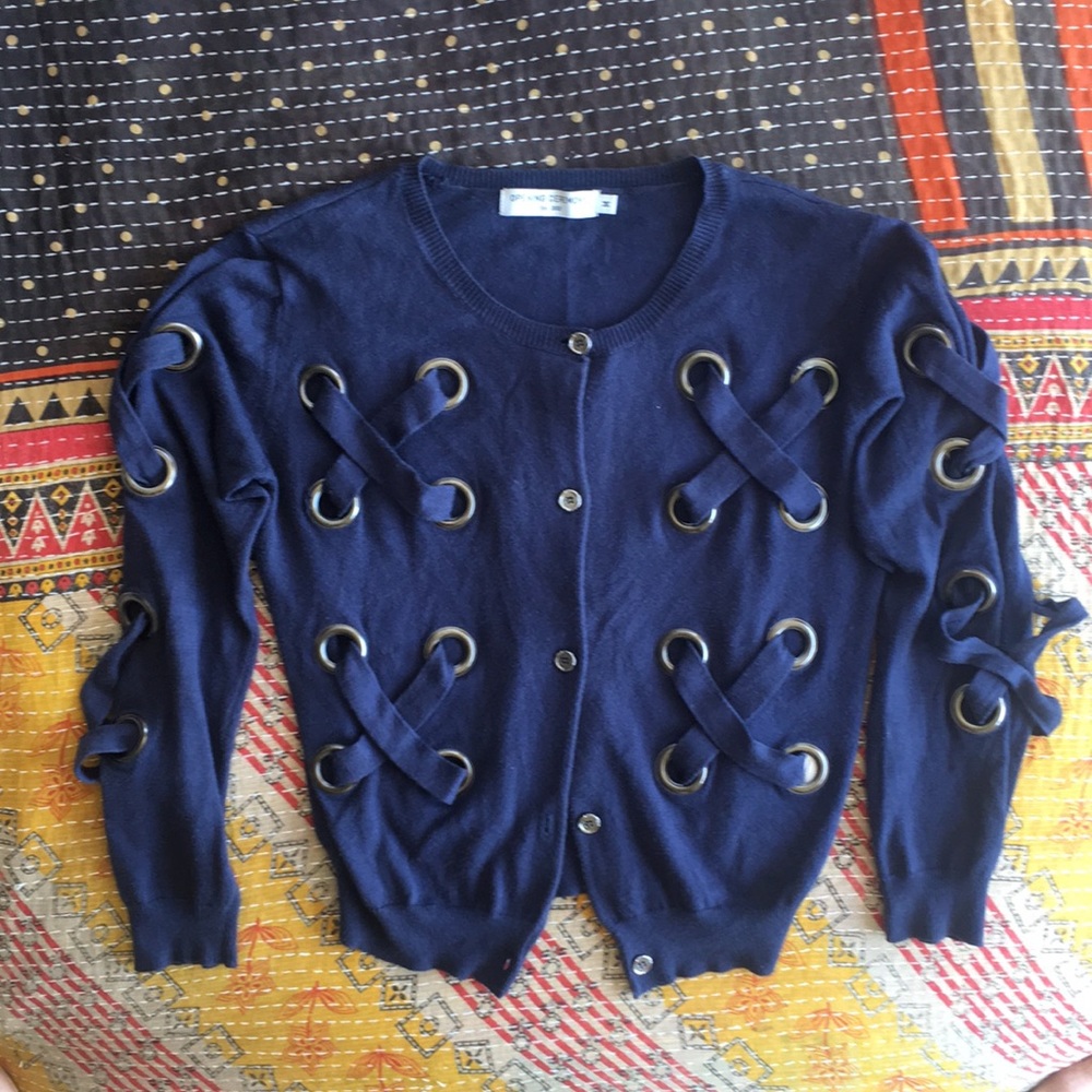 Opening Ceremony navy cotton cardigan - M